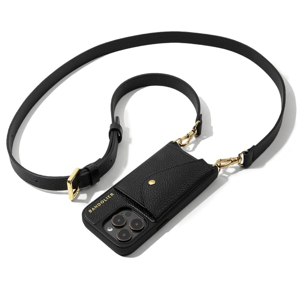 Bandolier Black Phone Case with Strap
